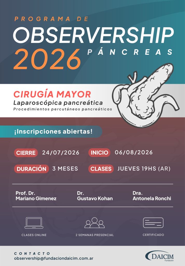PROGRAMA DE OBSERVERSHIP: Páncreas 2026